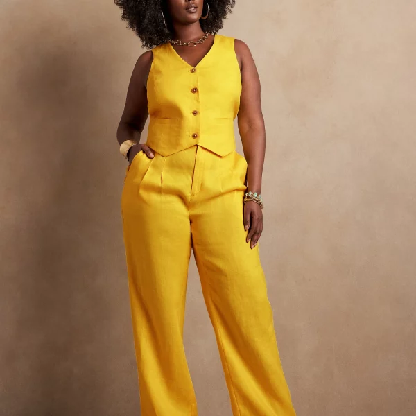 Wide-Leg Linen Pant