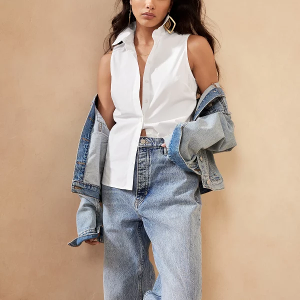 Riley Tailored Sleeveless Shirt